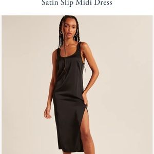 Satin Slip Midi Dress- NEW